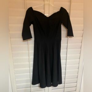 Grace Karin Elegant Classic off the shoulder Black Midi Dress size small NWT